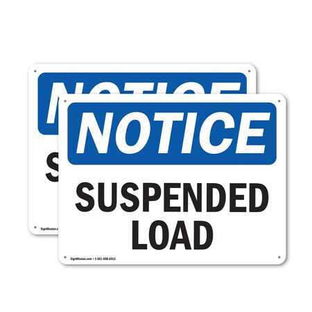 Signmission Suspended Load, 18 in W x Rectangle, Aluminum OS-2PACK-NS-A-1218-L-16639